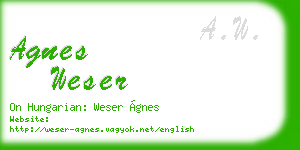 agnes weser business card